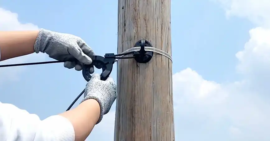 Aerial Fiber Optic Cable Installation