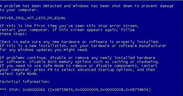 Blue Screen of Death