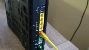 blue vs yellow ethernet port on router